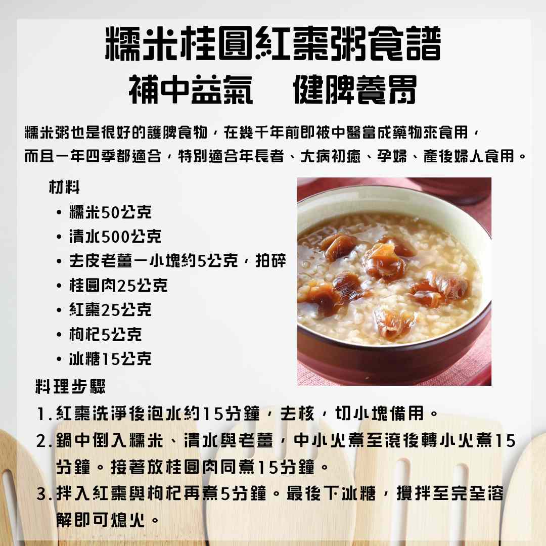 糯米桂圓紅棗粥食譜分享